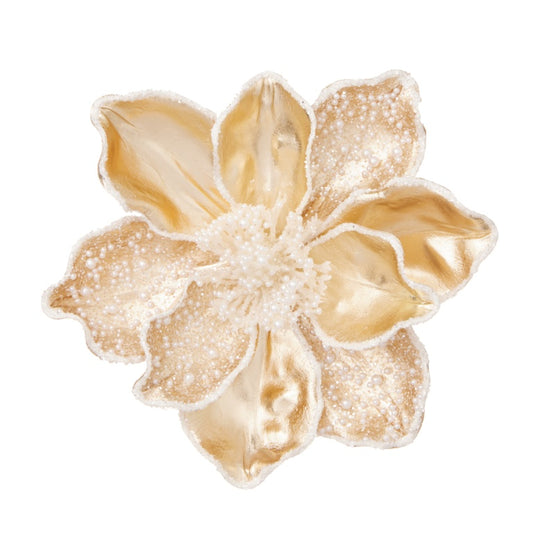 Premier Champagne Gold Pearl Bead Magnolia Clip On 21cm