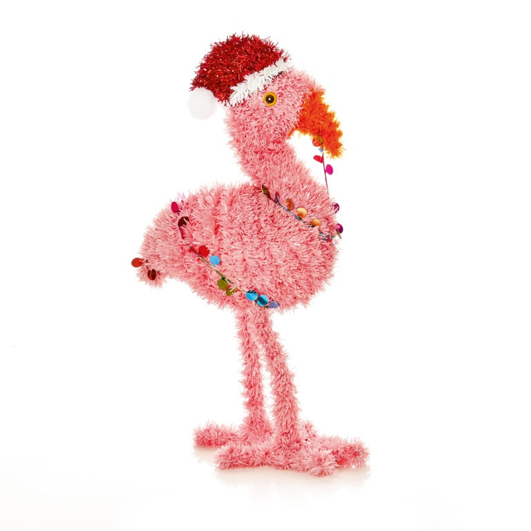 Premier Tinsel 3D Christmas Flamingo 35cm