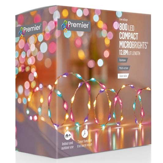 Premier Multi Action 800 LED Compact Microbrights Timer Rainbow
