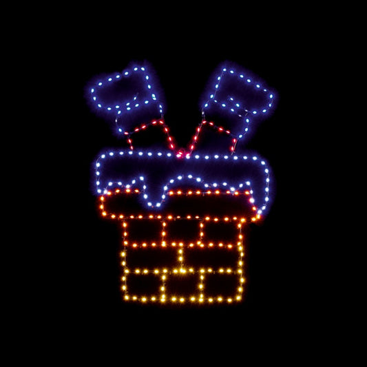 Premier FlexiBrights Santa Down Chimney 223 Leds 60 x 45