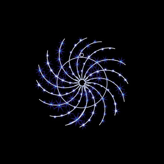 Premier Catherine Wheel 96 LEDs Blue & White 50cm