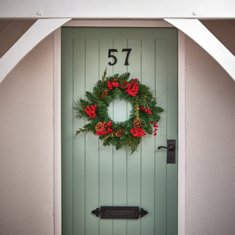 Premier Cone & Berry Wreath 50cm