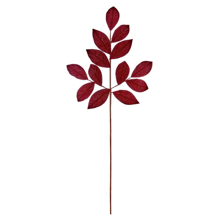 Premier Burgundy Velvet Leaf Stem 73cm