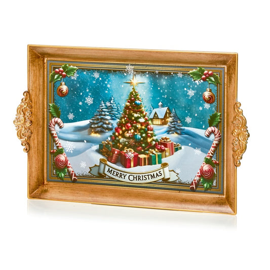 Premier Merry Christmas Tree Scene Tray 39 x 25cm