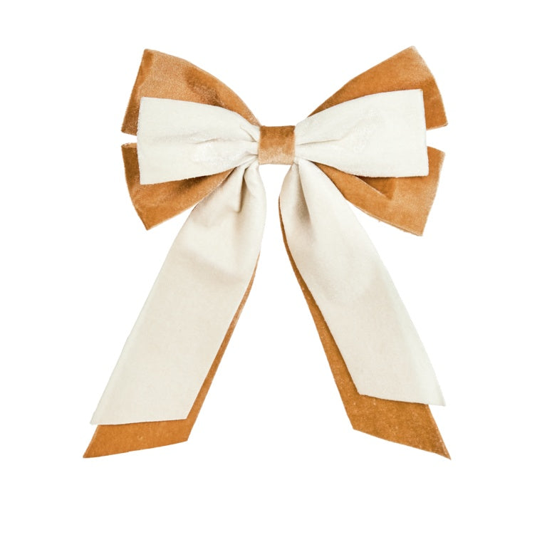 Premier 30cm Champagne Gold Velour Bow 30cm