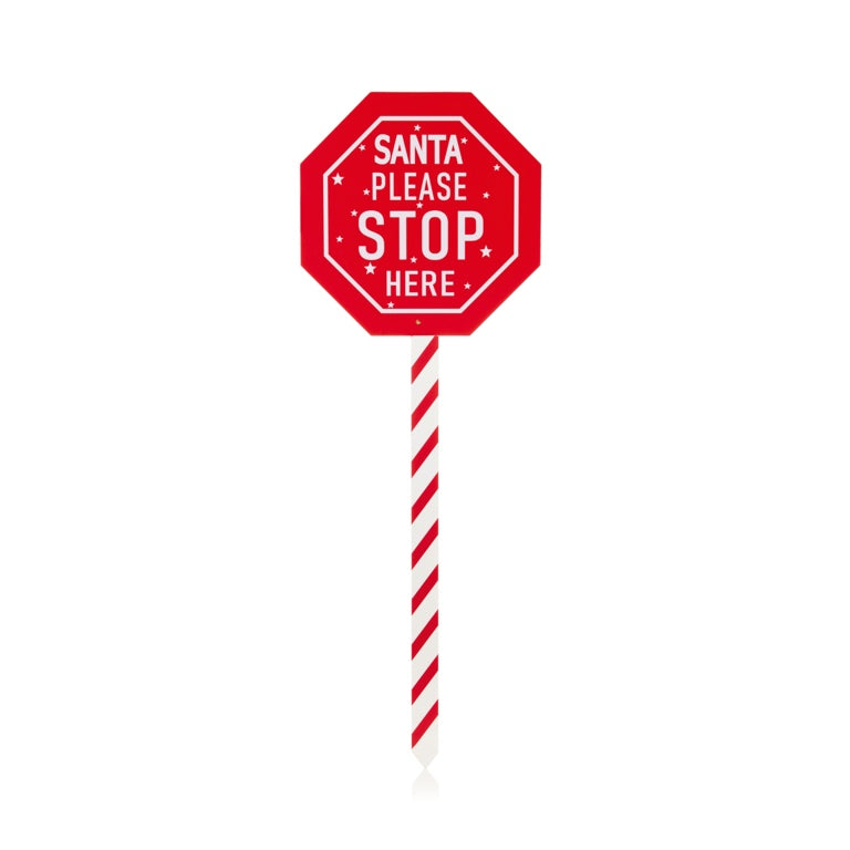 Premier Santa Please Stop Here Garden Stake 90cm