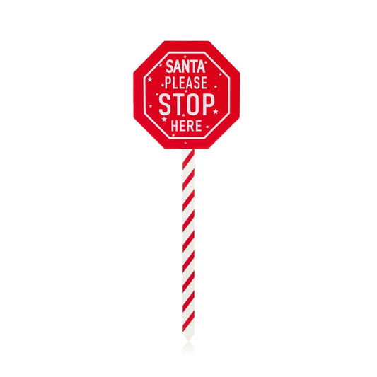 Premier Santa Please Stop Here Garden Stake 90cm