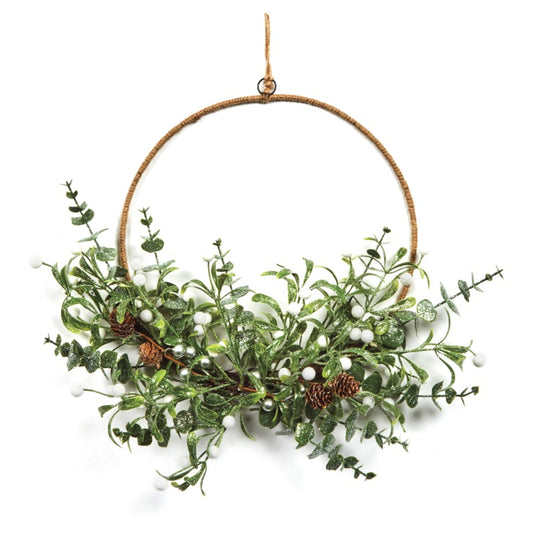 Premier Mistletoe Berry Wreath 50cm
