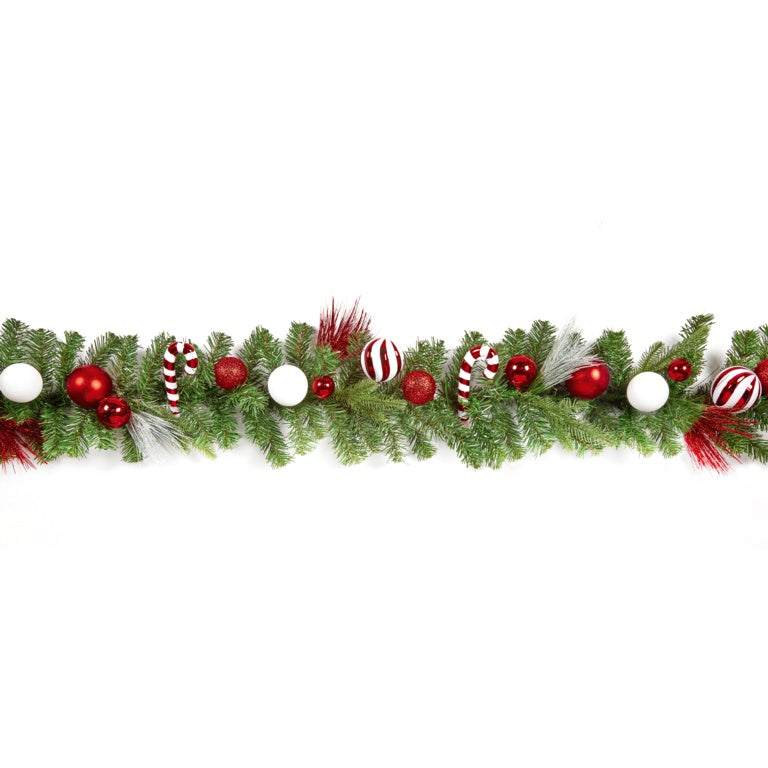Premier Candy Cane Garland 1.8m