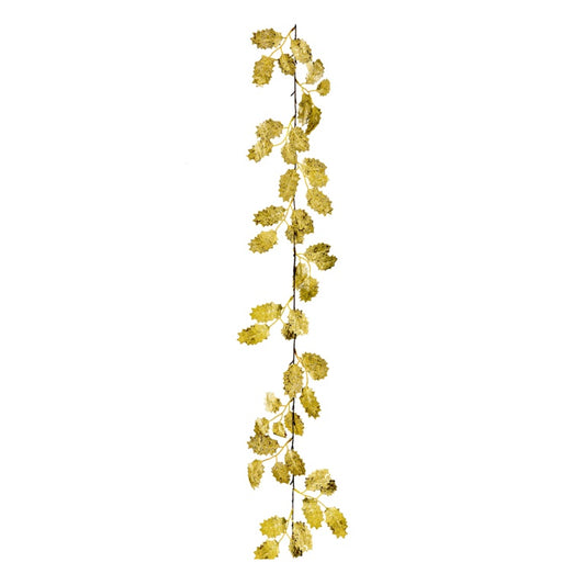 Premier Gold Metallic Holly Garland 1.2m