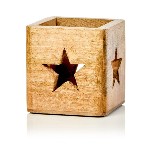 Premier Wood Cut Out Star Shape Votive Holder 9cm