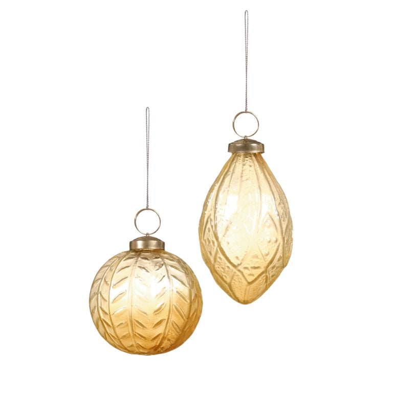 Premier Pearl Textured Glass Ball - Drop 75-100mm