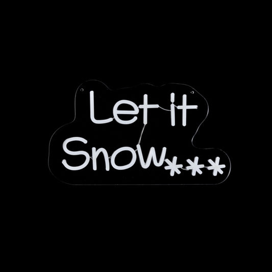 Premier Let It Snow Hanging Lit Neon Sign 40cm