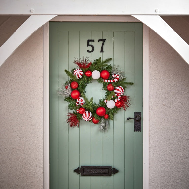 Premier Candy Cane Wreath 50cm