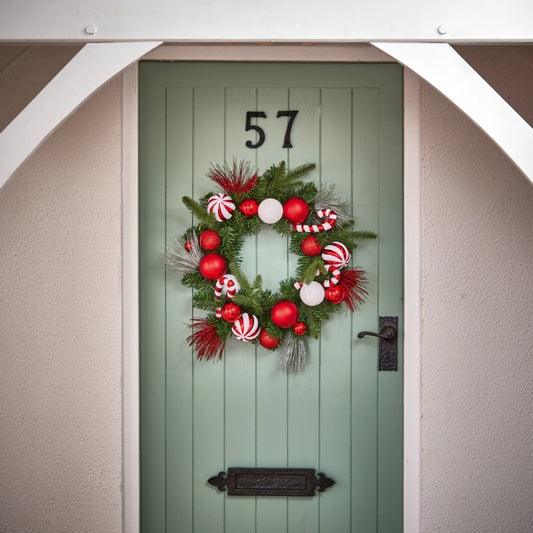 Premier Candy Cane Wreath 50cm