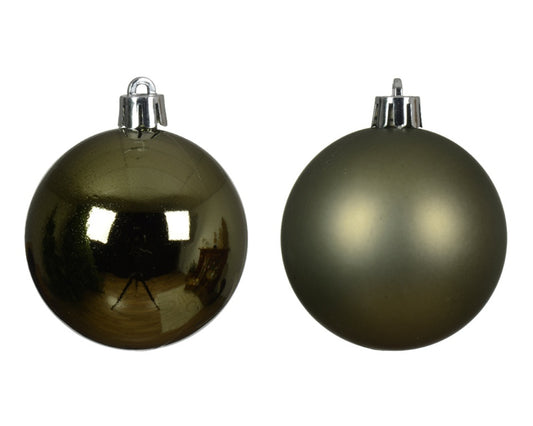 Kaemingk 6cm Baubles Tube 30 Rosemary Green