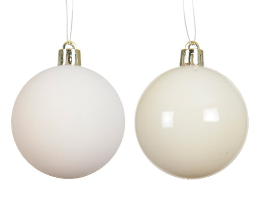 Kaemingk 6cm Baubles Box 12 Wool White