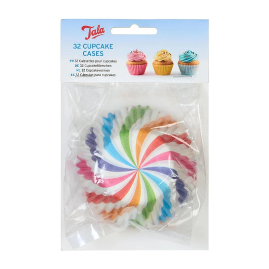 Tala Rainbow Swirl Cupcake Cases Pack 32