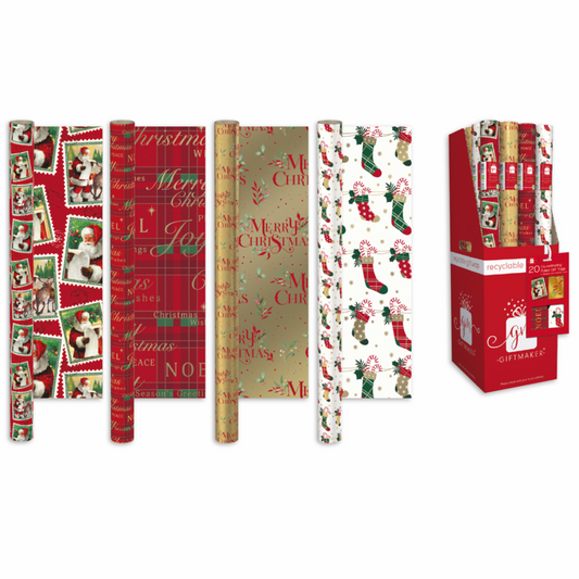 Ig Design Christmas Wrapping Paper 4m x 69cm Traditional