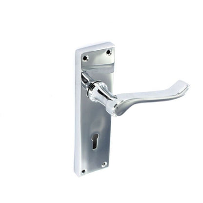 Securit Scroll Chrome Lock Handles (Pair)