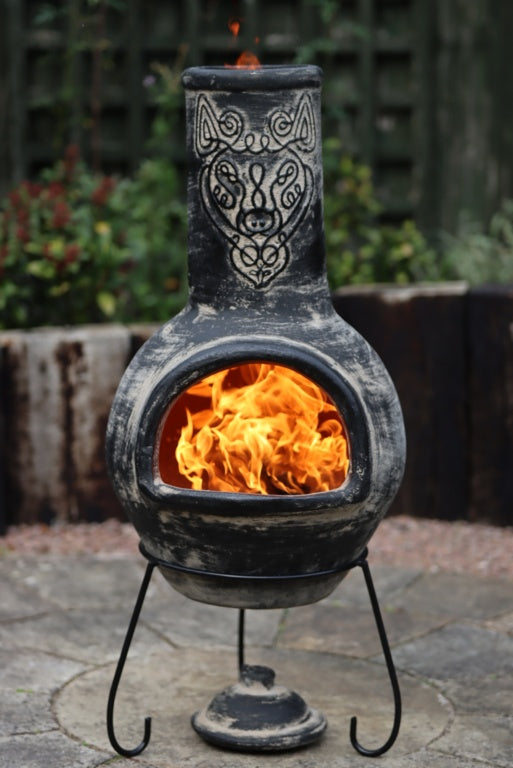 Gardeco Wolf Charcoal Mexican Chimenea 110cm