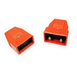 Masterplug 10A, 2 Pin Nylon Connector, Orange