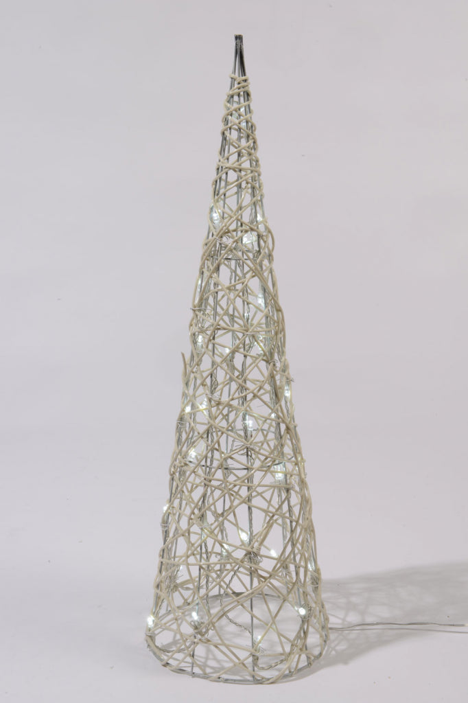 Kaemingk LED Wicker Pyramid Cool White