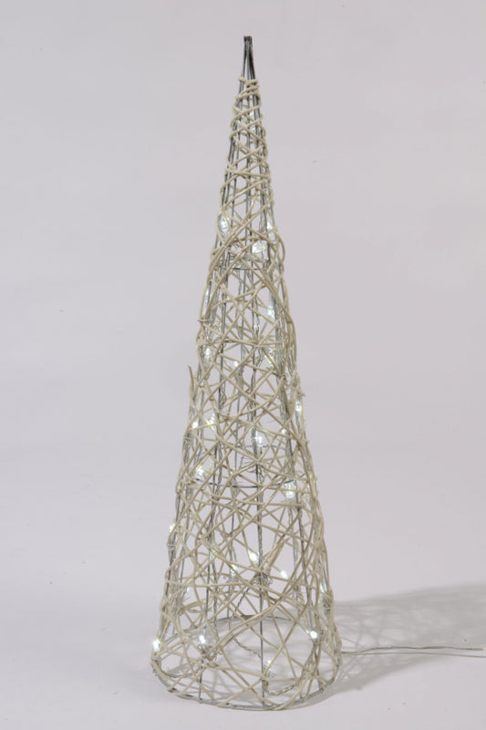 Kaemingk LED Wicker Pyramid Cool White