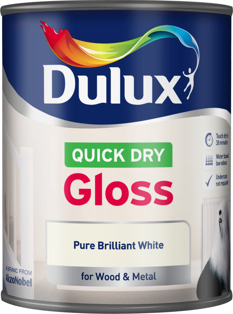 Dulux Brillo Secado Rápido 750ml Blanco Brillante Puro