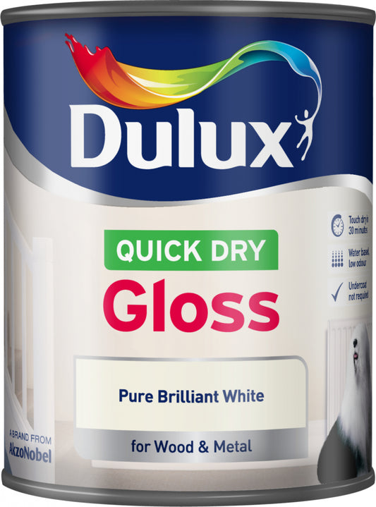 Dulux Brillant à séchage rapide 750 ml Blanc brillant pur