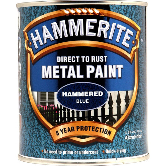 Hammerite Metal Paint Hammered 750ml Blue