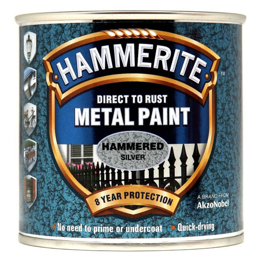 Hammerite Metal Paint Hammered 250ml Silver