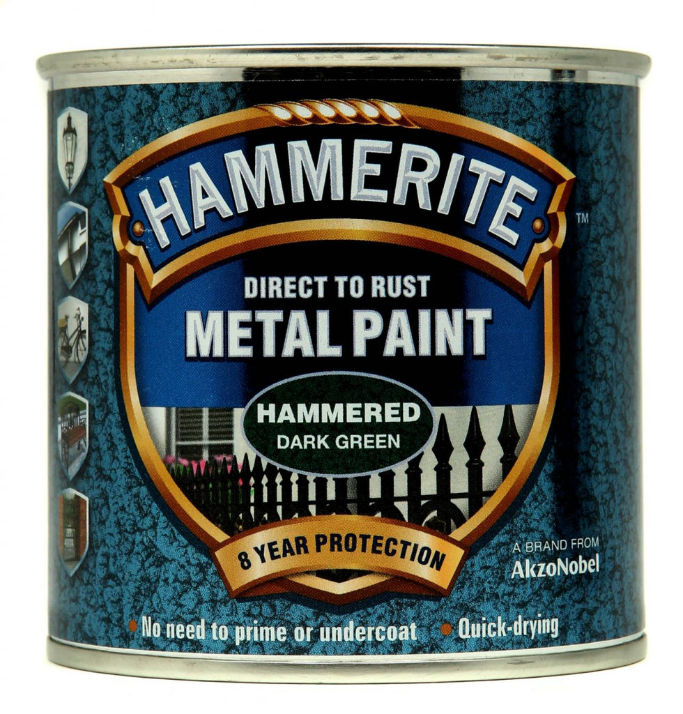 Hammerite Metal Paint Hammered 250ml Dark Green