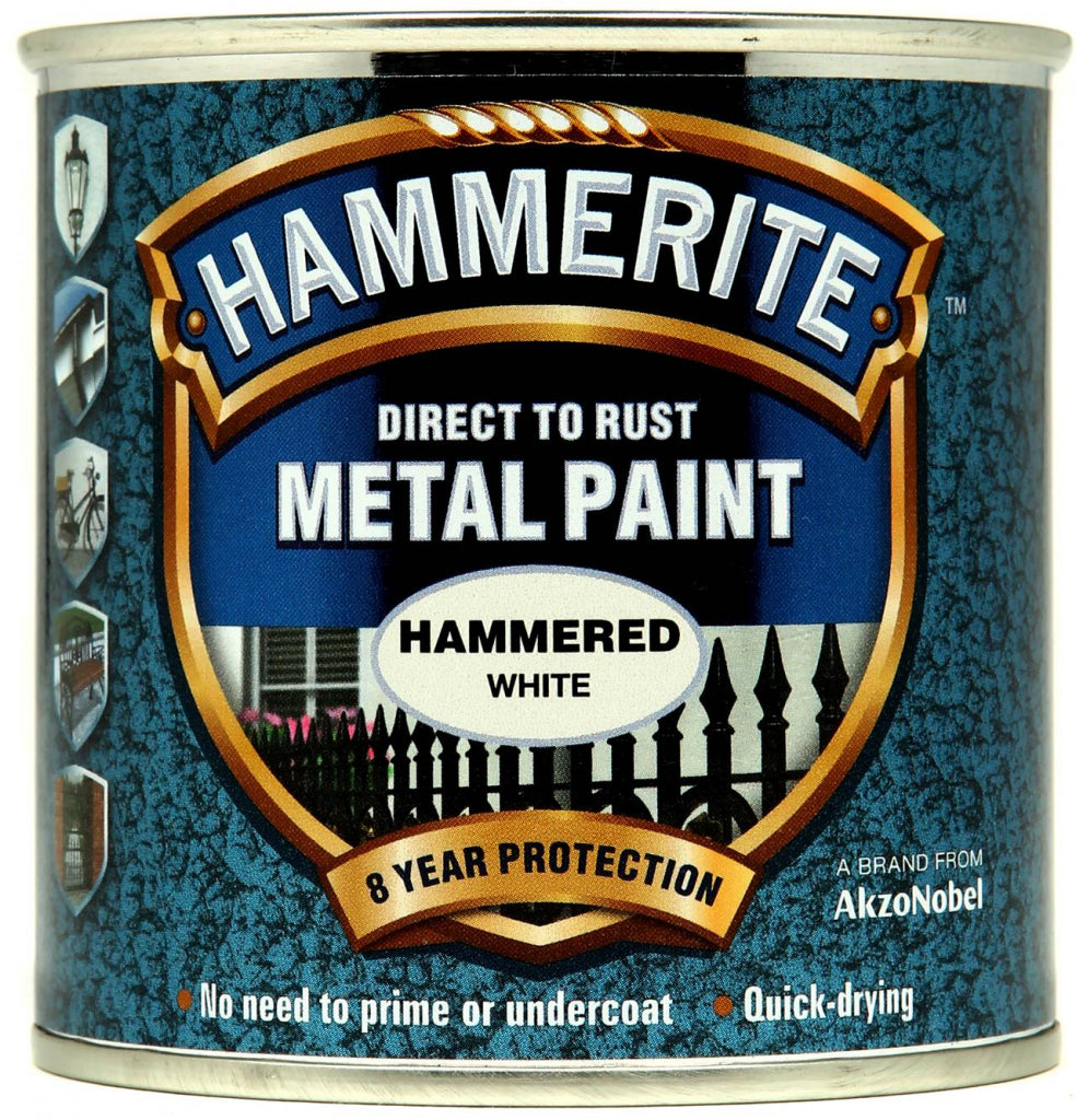 Pintura Hammerite Metal Martillado 250ml Blanco