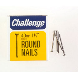 Challenge Round Wire Nails - Bright Steel (Box Pack)