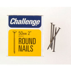 Challenge Round Wire Nails - Bright Steel (Box Pack)