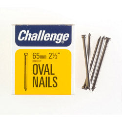 Challenge Oval Wire Nails - Bright Steel (Box Pack)