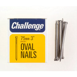 Challenge Oval Wire Nails - Bright Steel (Box Pack)