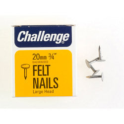 Challenge Felt - Extra Large - Head Clout Nails - Galvanised (Box Pack)