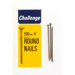 Challenge Round Wire Nails - Bright Steel (Box Pack)