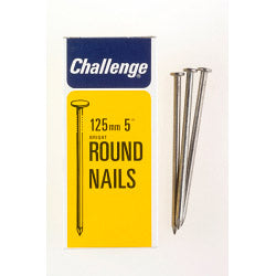 Challenge Round Wire Nails - Bright Steel (Box Pack)