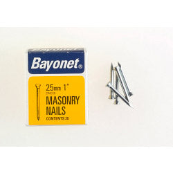 Clavos de bayoneta para mampostería - Galvanizados (paquete de caja)