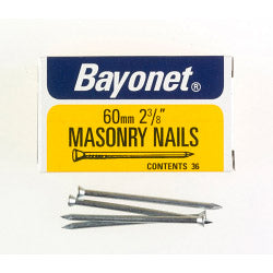 Bayonet Masonry Nails - Zinc Plated (Box Pack)