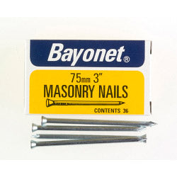 Bayonet Masonry Nails - Zinc Plated (Box Pack)