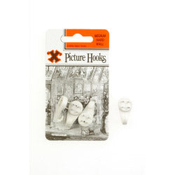 X Hard Wall Picture Hooks - White (Blister Pack)