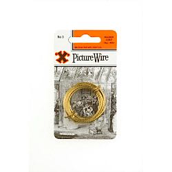 X Brass Picture Wire (Blister Pack) No. 3