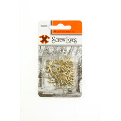 X Screw Eyes - Brass Plated (Blister Pack)