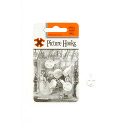 X Hard Wall Picture Hooks - White (Blister Pack)