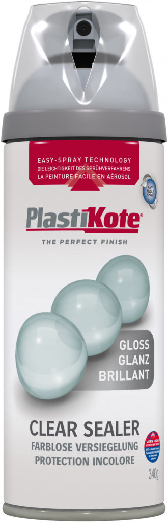 PlastiKote Twist & Spray Paint 400ml Clear Acrylic Gloss