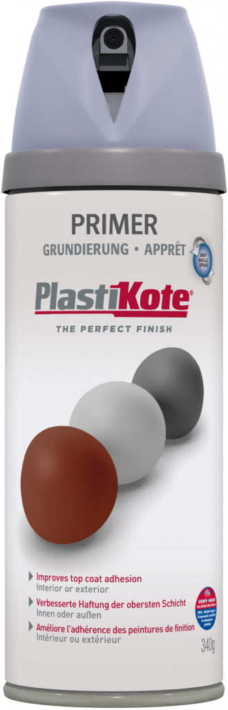 PlastiKote Twist & Spray Paint 400ml Grey Primer